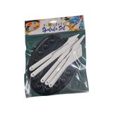 Ark 5'li Sanatçı Resim Spatula & Palet Seti Profesyonel Doku ve Karıştırma 2 Adet