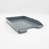 Ark A4 Uyumlu Plastik Evrak Rafı Dayanıklı Masaüstü Belge Düzenleyici 33X25X6 cm - 1 Adet - Gri