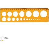 Ark Çizim ve Teknik Çizim Için Çok Amaçlı Daire Şablonu 24 cm - 2 Adet - Çok Renkli