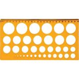 Ark Daire Şablonu Cetveli 1/36 Sarı