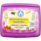Ark Kilitli 4 Bölmeli Beslenme Kutusu KOD:1398 - Mor