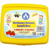 Ark Kilitli 4 Bölmeli Beslenme Kutusu KOD:1398 - Sarı