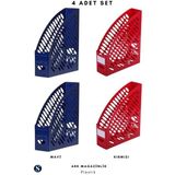 Ark Magazinlik 2060 (4 Adet) - Mavi - Kırmızı
