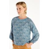 Arka Detaylı Bluz - Mavi - XS