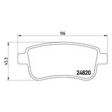Arka Fren Balata Renault Fluence 09- / Megane Iıı 09- / Megane Iv 15- /scenıc Iıı 09-