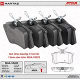 Arka Fren Balatasi-Kablosuz (17Mm) (Renault Megane Iı / Peugeot 307 Citroen C3 / C4 - Vw Mga-55400