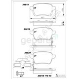 Arka Fren Balatası Opel Corsa E 2014-2019 Adam 2014-2019 15 Jant Rpo J67 Fiat Egea 2016 500L 2013 264Mm