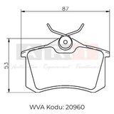 Arka Fren Balatası Vw Golfııı-Iv Audı A1-A3-A4-A6-A8 Seat Cordoba Leon Toledo Ibızarenault Fluence Megane Skoda-Peugeot-Cıtroen-Ds4