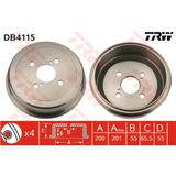 Arka Fren Kampanası Corolla/Sw 92-97 Ee101-111/Ae101-111/Ae102/Ce110 200X201x55x66 4-2D