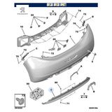 Arka Tampon Orta Bandi Sensörsüz 208 Peugeot 1607259880 Peugeot 1607259880