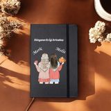 Arkadaşlara Özel Isim Yazılı Tasarımlı Defter - Siyah - not defteri - 23 x 13