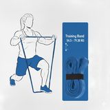 Arkagan 79 KG Direnç Bandı, Gym Barfiks Direnç Bandı, Kas Geliştirme Direnç Lastiği, Fitness Egzersiz Bandı - Mavi