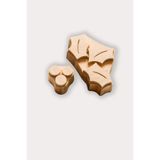 Arkaik Craft Kokina Çiçeği Deseni Ahşap Baskı Kalıbı