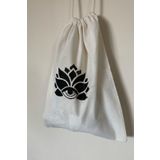 Arkaik Craft Lotus Desenli Bez Çanta/kumaş Torba/ham Bez Kese 40x30 Cm