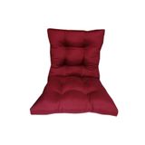 Arkalıklı Sandalye Minderi Bordo 2 adet 45x90 Cm-Fitsdekor