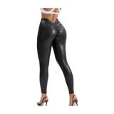 Arkası büzgülü deri tayt fitness,gece,party,gündelik,gösteri,spor lastik belli