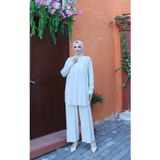 Arkası Güpürlü Payetli Pamuk Keten Takım