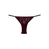 Arkası ve Önü Dantel Detaylı İpli Kadın Slip Külot Bordo One Size