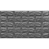Arkası Yapışkanlı Açık Gri Tuğla Desen Duvar Kağıdı Panel 70x38cm