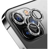 Arkay iPhone 15Pro / 15Pro Max Uyumlu Parlak Taşlı Kamera Koruma Lens Koruyucu Temperli Cam - İphone 15 Pro/Max
