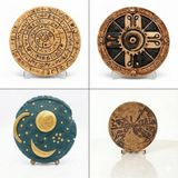 ArkeoArt Antik Astronomi Koleksiyon Seti – Nebra Gökyüzü Diski, Phaistos Diski, Babil Yıldız Haritası ve Maya Hunab Ku Replikaları, El Yapımı Arkeolojik Dekor Seti
