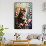 Arkeot Minik Dostluklar Kanvas Duvar Tablosu - Ev Salon Mutfak Bebek - Çocuk- Yatak Odası Dekorasyonu - 120 x 80 cm - Pembe
