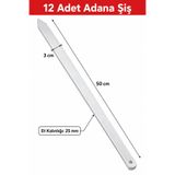 Arkhelais Adana Şiş, Metal Kebap Şişi 12 Adet 50 cm Paslanmaz Çelik Geniş Et Şişi Mangal Şişi