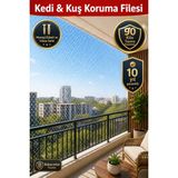 Arkhelais Balkon Filesi - Kuş Koruma Filesi - Kedi Koruma Güvenlik Ağı Pencere Teras Kuş Önleyici File (2 Metre x 5 Metre)