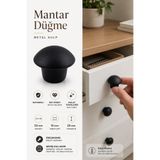 Arkhelais Dolap Kulpu Siyah Metal Mantar Düğme Kulp Çekmece Mobilya Keson Komodin Kulpu 33 mm