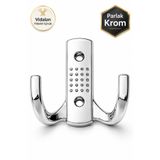 Arkhelais Duvar Askılığı - Portmanto Askısı - Krom Metal Vestiyer Askısı Dolap Kapı Mobilya Elbise Mont Çanta Askılığı