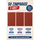Arkhelais Far Temizleme Seti - Far Parlatma Su Zımparası - Araç Farı Yenileme Zımpara Kağıdı - 500 1000 2000 Kum - 3’lü Set