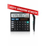 Arkhelais Hesap Makinesi - Masa Üstü Hesap Makinesi - 12 Haneli Güneş Enerjili Orta Boy Ofis Okul Muhasebe Hesap Makinesi