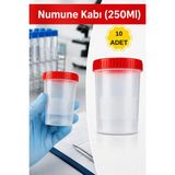Arkhelais Idrar Kabı - Idrar Numune Kabı - Steril Numune Kabı 250ml Kapaklı Sızdırmaz Tahlil Kabı (10 Adet)