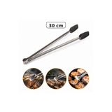 Arkhelais Mangal Maşası - Barbekü Maşası - Izgara Maşası - Paslanmaz Çelik Et Köfte Tavuk Çevirme Maşası 30 cm