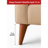 Arkhelais Mobilya Ayağı - Koltuk Yükseltici Ayak - Ahşap Desenli Kanepe Tv Ünitesi Yükseltme Ayağı 15 cm