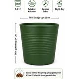 Arkhelais Saksı - Balkon Saksısı - Çiçek Saksısı - 9,5 Litre - Drenaj Gerekmez Kırılmaz Tabaksız Bitki Saksısı