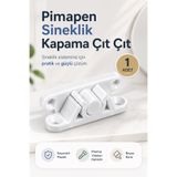 Arkhelais Sineklik Tutucu Aparat - Sineklik Çıt Çıt - Pimapen Pvc Kapı Pencere Kapama Mandalı Plastik 1 Adet