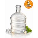 Arkhelais Sürahi Cam Damacana - 2 Litre - Şeffaf - Kırılmaya Dayanıklı - Kalın Camlı - 2 lt