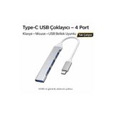 Arkhelais Type C USB Çoklayıcı 4 Port | USB Hub | Klavye Mouse Uyumlu