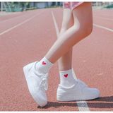Arki Enerji Kadın Spor Futbol Tenis Uzun Kalplı Pamuklu Çorap (3 Çift) - 36 - 40 - 6-Beyaz