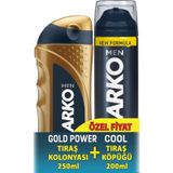 Arko Gold 250 ml Tıraş Kolonyası& Arko Cool 200 ml Tıraş Köpüğü