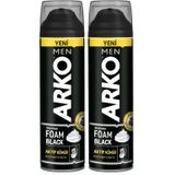 ARKO MEN Black Tıraş Köpüğü, 200 Mililitre (2 paketi)