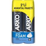Arko Men Cool Erkek Tıraş Köpüğü 2×200 ml – Sakalı Yumuşatır, Tahrişi Önler, Ergonomik Tasarım ve Uzun Süreli Kullanım