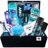 Arko Men Damat Bohçası İçin 13 Parça Kozmetik Ürünler ve Nişan Bohça Sandığı Özel Set