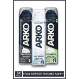 Arko Men Sensitive, Black , Anti-Irritation Tıraş Köpüğü 3x200ml