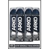 Arko Men Temizleme Etkili Aktif Kömürlü Tıraş Köpüğü Black 4x200 Ml