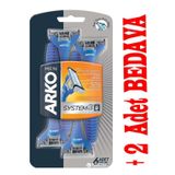 Arko Men Tiras Bicagi Sistem3 6 + 2 Adet Hediyeli 8 Li Paket Blister