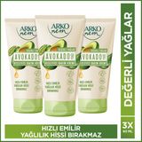 Arko Nem Besleyici Bakım Kremi Avokado 3x60 ml Hızlı Emilim Özelliği ile Cilt İçin Etkili Bakım