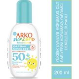 Arko Suncare Bebek & Çocuk Güneş Kremi 50+ SPF Tüm Cilt Tipleri İçin 200 ml Suya Dayanıklı