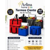Arlina Home Kids 40 Lt Soğutucu Termos Kamp Piknik Sıcak ve Soğuk Tutan Termal Yalıtımlı Outdoor Buzluk Çanta - Kırmızı